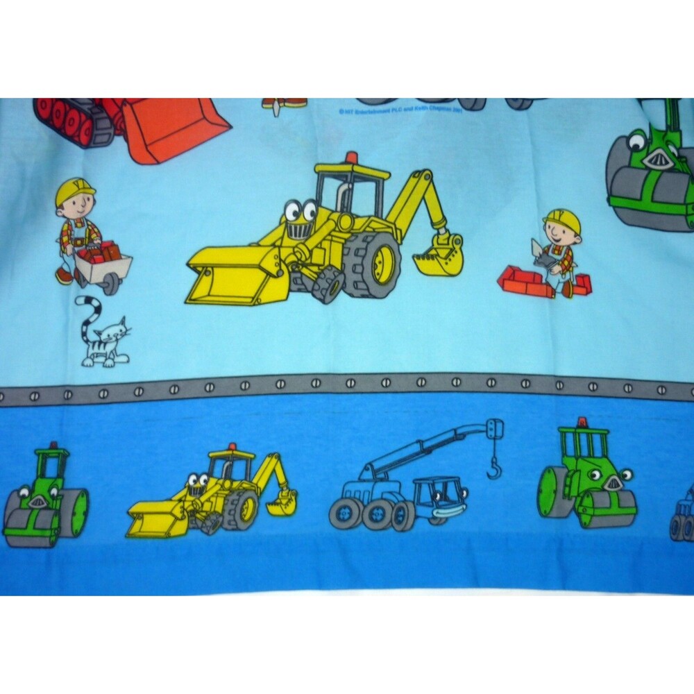 Bob the Builder Twin Flat Sheet Fabric Material Craft Dan River Scoop Muck Lofty